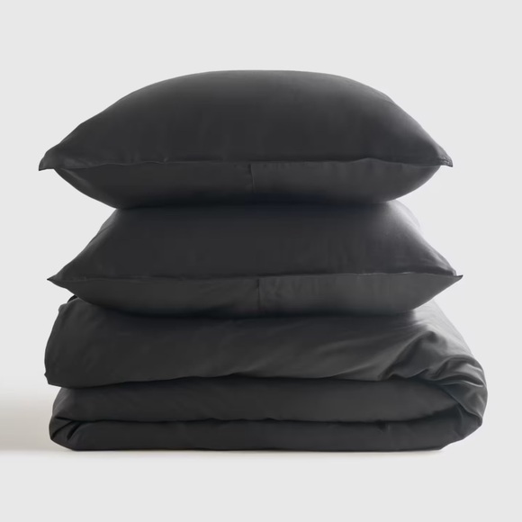 NWT QUINCE Bamboo Duvet Cover Set Full/Queen Charcoal 9586 - Picture 1 of 11